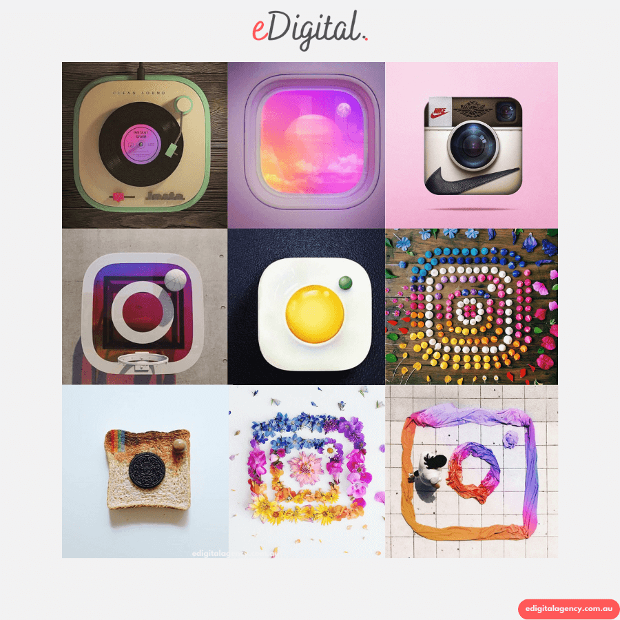 Instagram logos galería creativa artística impresionante