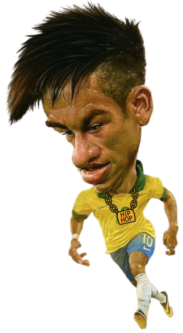 Neymar jr caricatura futbolista brasil