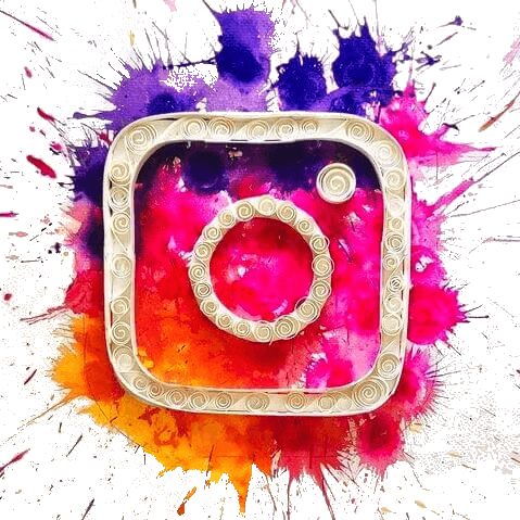 instagram logo acrylic splash