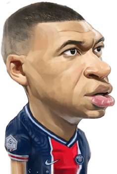 kylian mbappe caricatura divertida