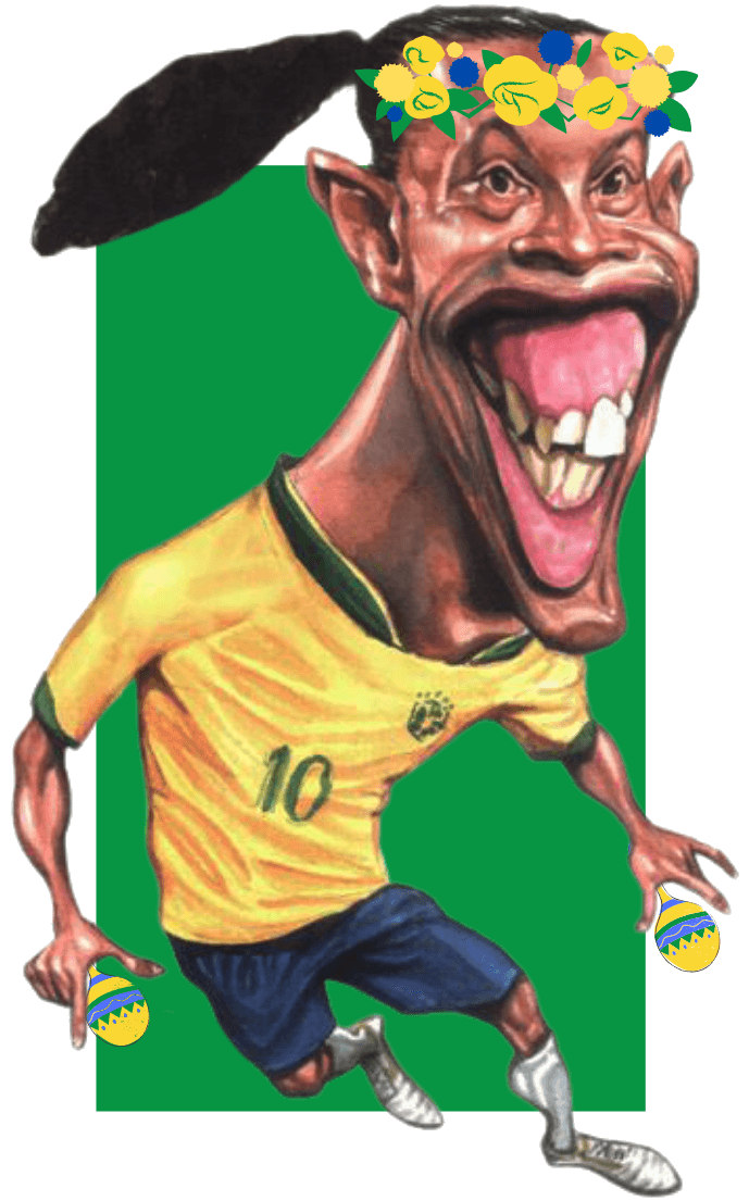 ronaldinho caricatura