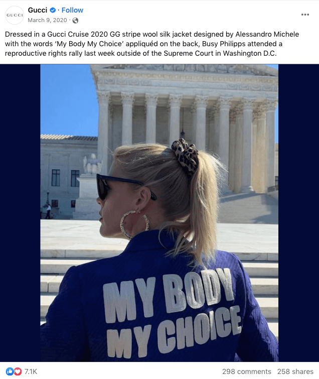 Gucci jacket my body my choice women reproductive rights rally tribunal supremo Washington D.C