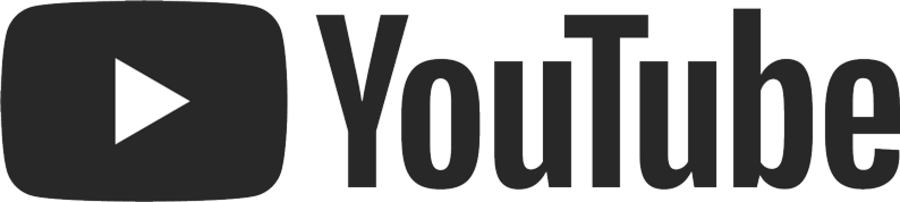 Youtube logo gris oscuro png