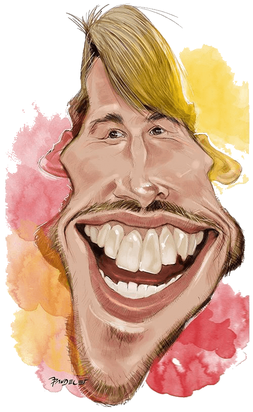 Sergio Ramos caricatura futbolista