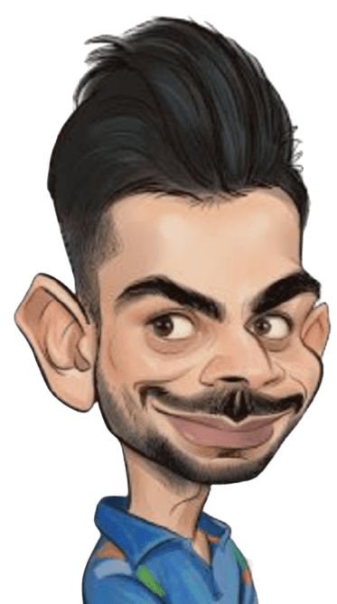 Virat Kohli caricatura