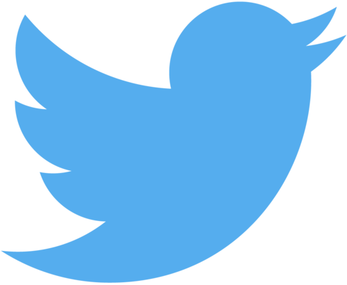 Twitter logo png azul tamaño medio