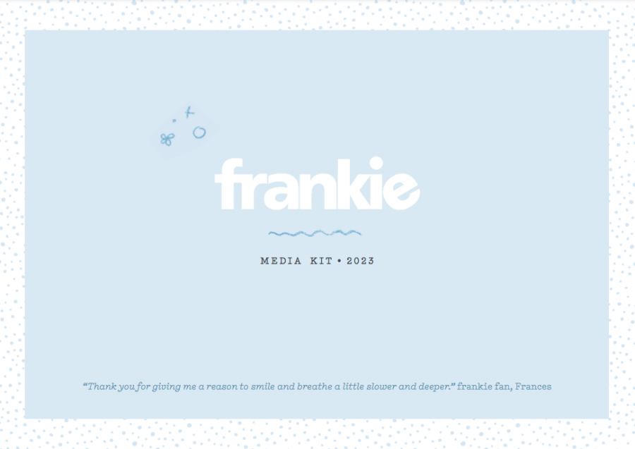 frankie media kit cover image 2023